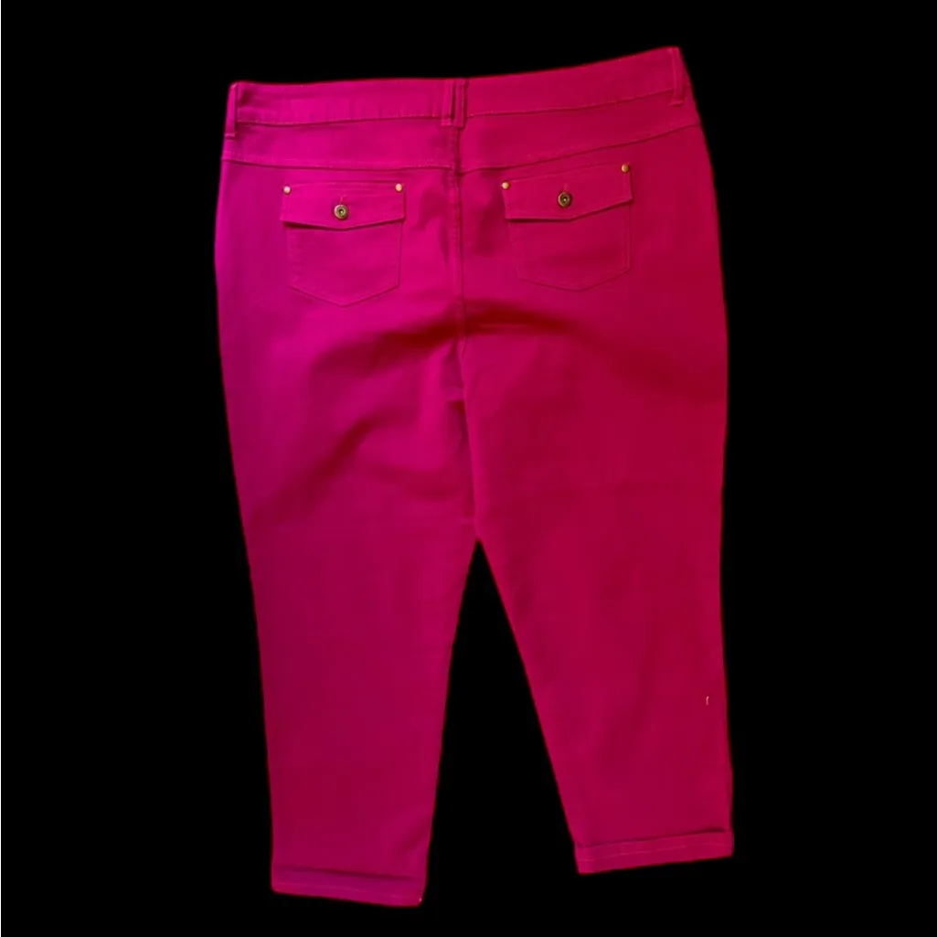 Monroe &‎ Main Plus Size Magenta Jeans Size 24W Pink - Image 13