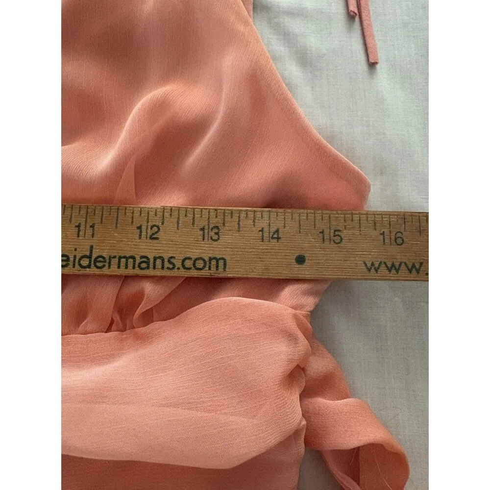 Lucy in the Sky Dress Size Medium Peach Chiffon Mini Party Fairy Cocktail - Image 13