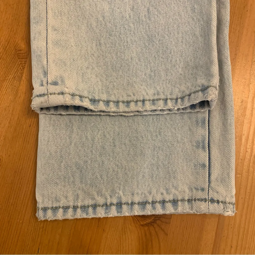 Rolla’s High Rise Straight Distressed Sunbleach Worn Wash Jeans Size 24 - Image 12