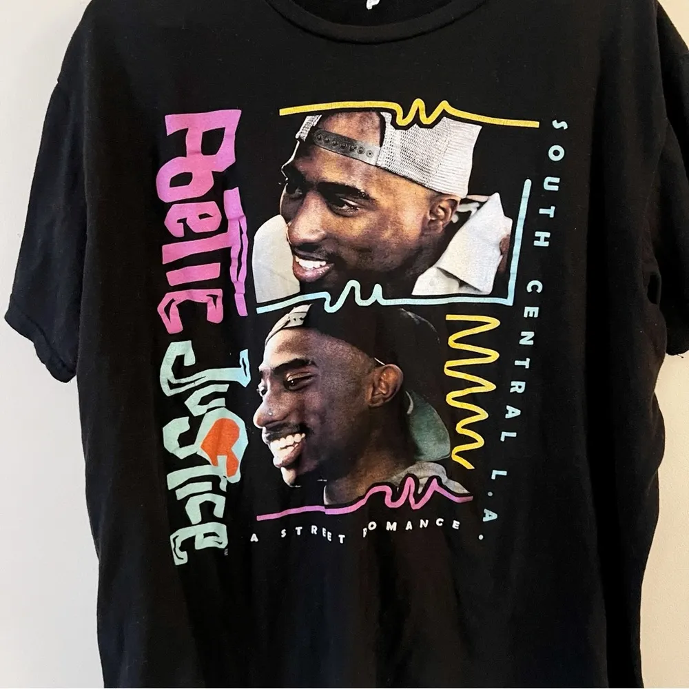 Tupac Poetic Justice Graphic Tee Size Large Women’s Cotton Short Sleeves Black - Image 2