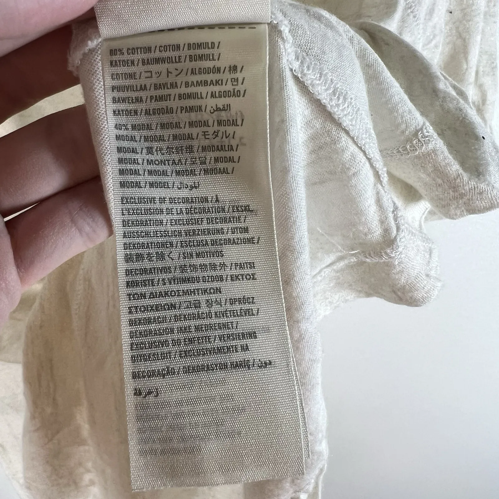 Abercrombie‎ & fitch Striped sparkly top women's large Short Sleeves Ivory Y2K - Image 6