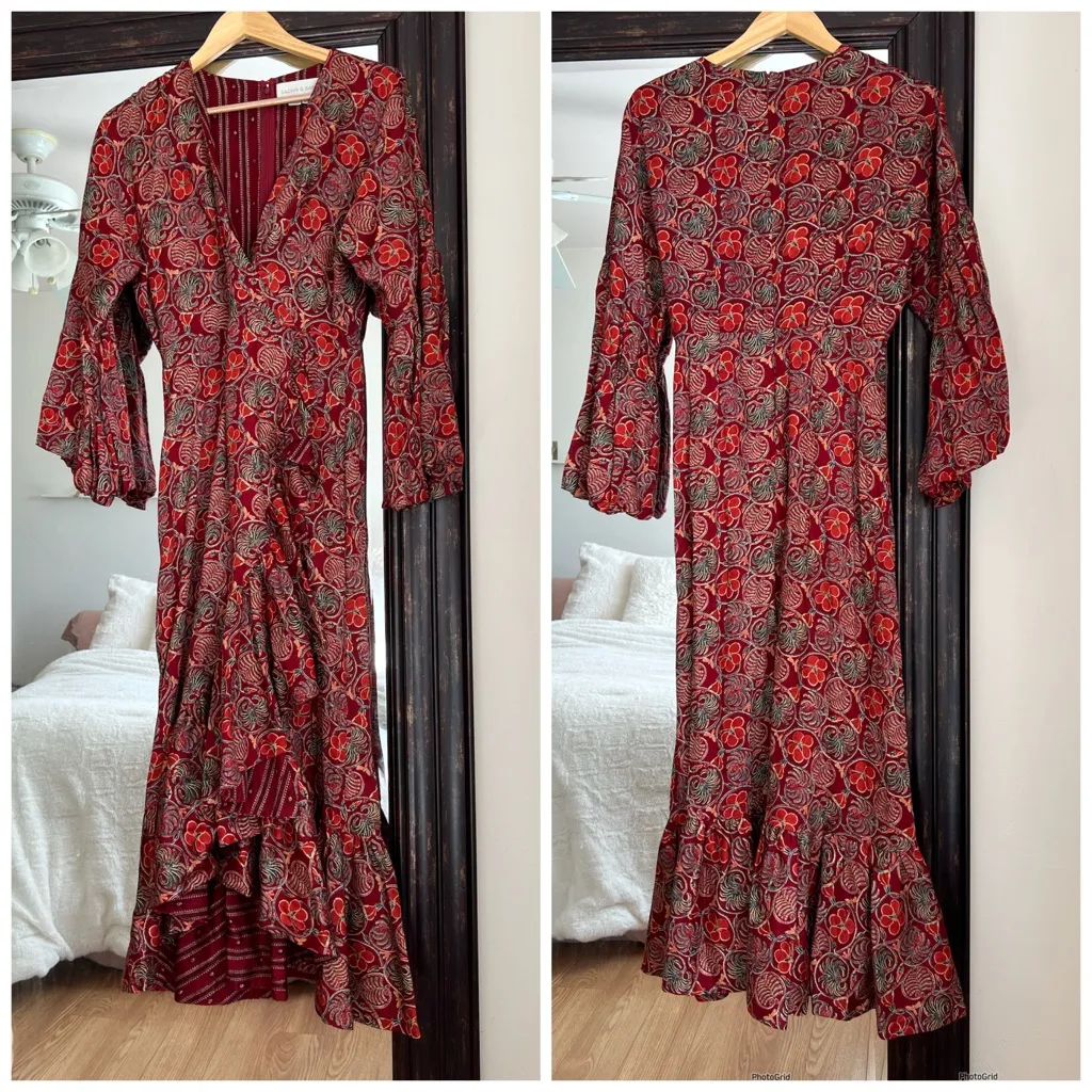 Anthropologie X Sachin + Babi Louisa Ruffled Maxi Dress Size 6 - Image 3