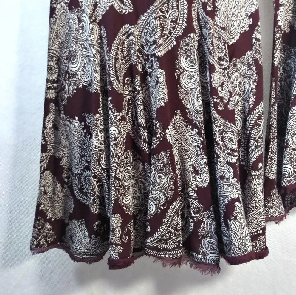 UO Urban Outfitters Ecote Sascha Bell Sleeve Paisley Red Dress Size Small - Image 4