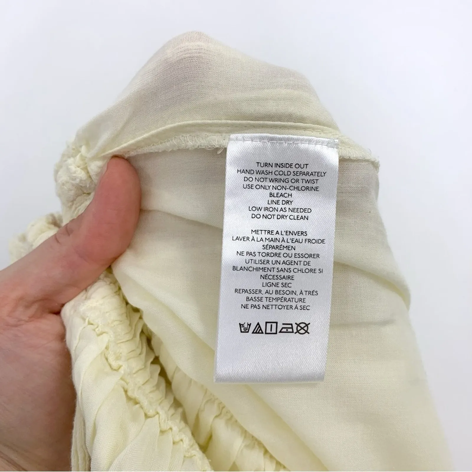 URBAN OUTFITTERS Courtney Gauze Jumpsuit Light Yellow (S) / M - Image 9