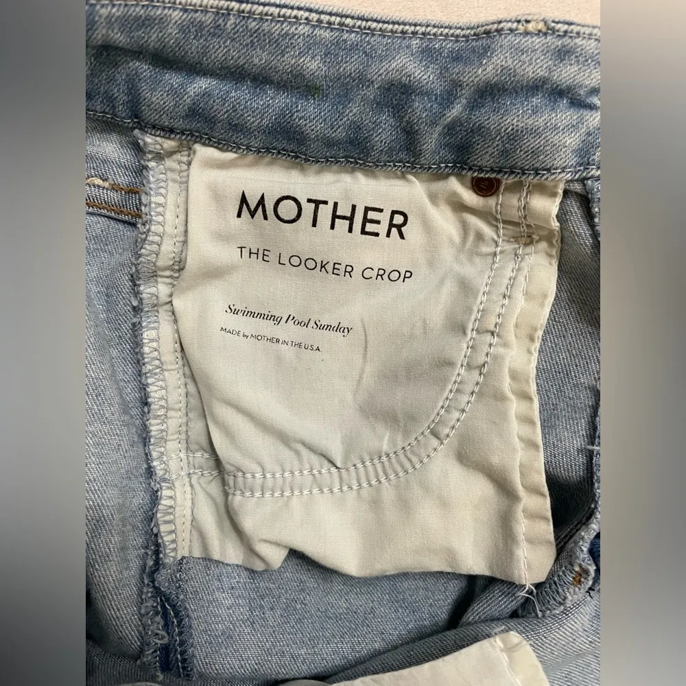 Mother Denim The Looker Crop Swimming Pool Sunday Blue Size 25 - Image 9