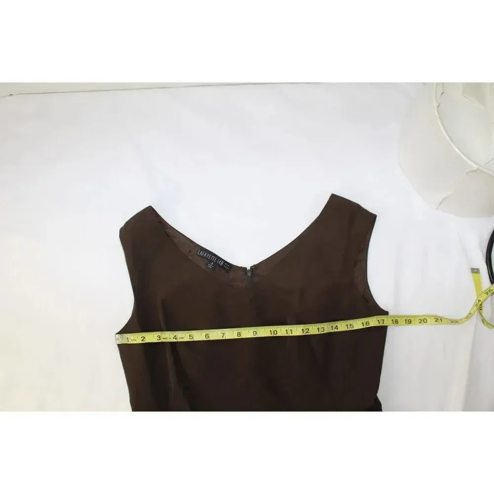 lafayette 148 new york ladies brown dress size 4 - Image 8
