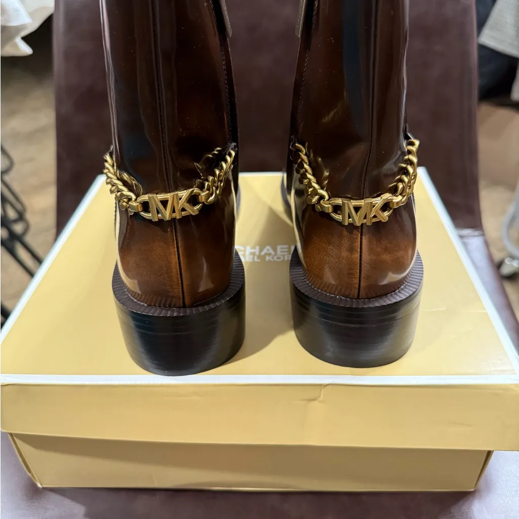 Michael Kors Carlisle Flat Bootie Burnished Leather NIB US9M - Image 8