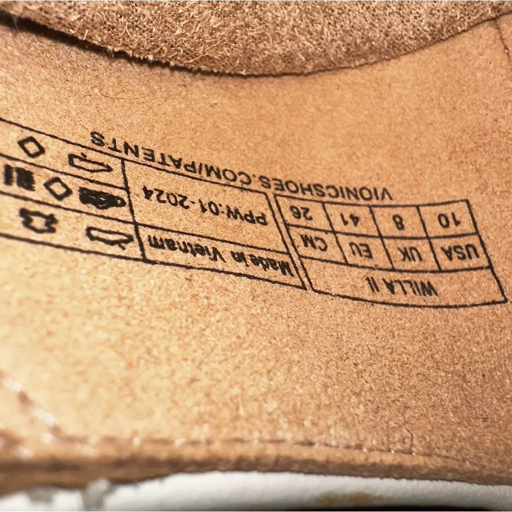 VIONIC Willa II Cream Leather Flats Size 10/EU 41 Orthotic - Image 7