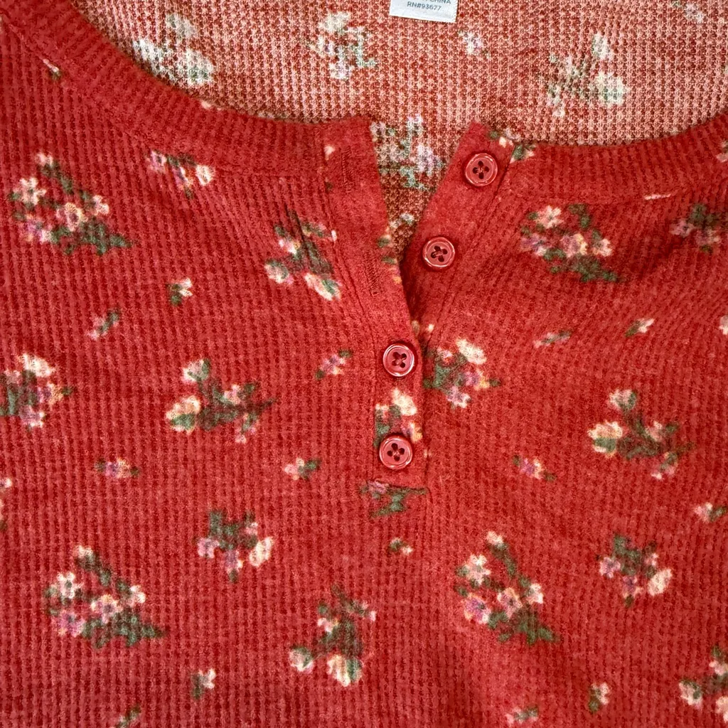 Arizona Jean Company Red‎ Floral Women's Pajama Set Size XL - Image 5