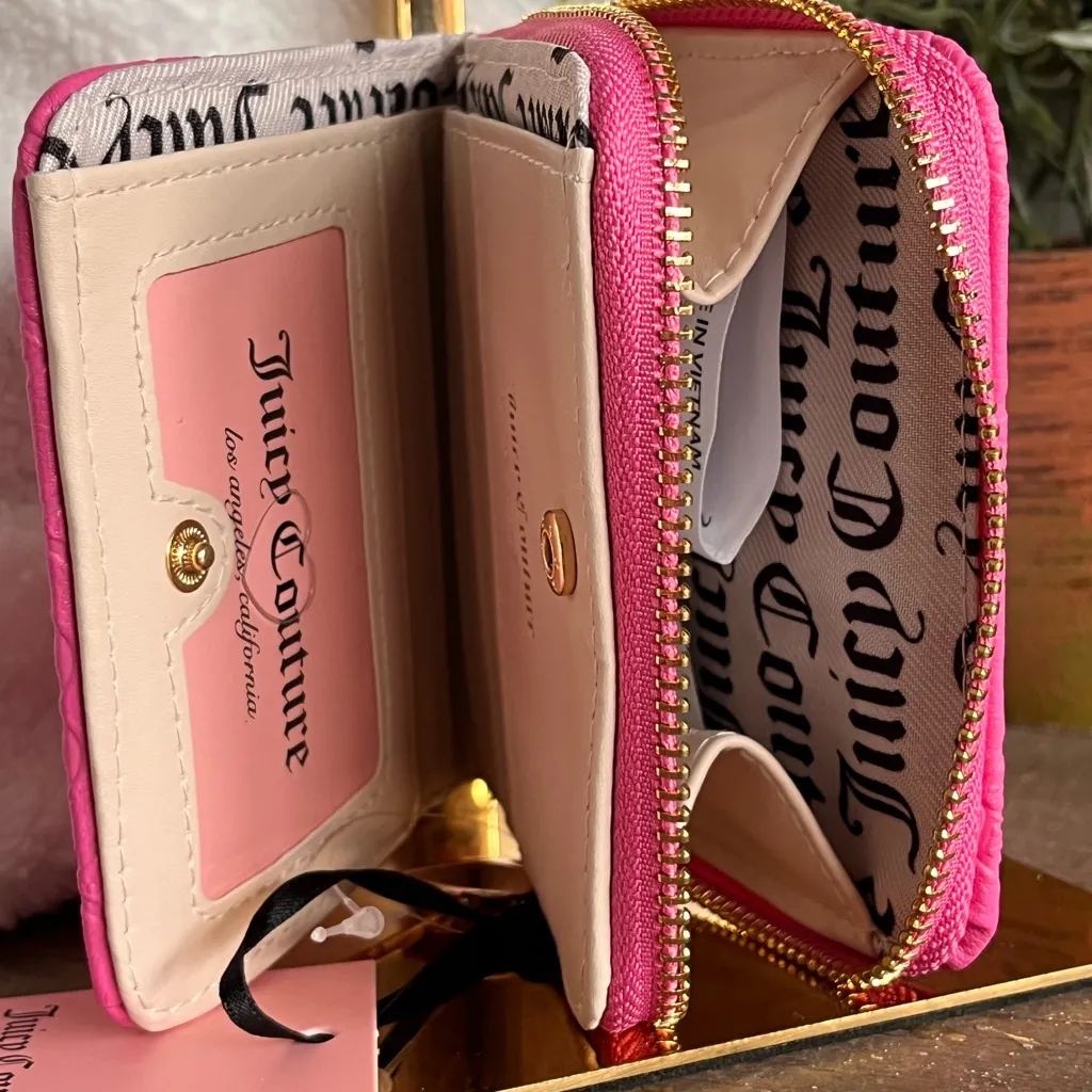 Juicy Couture Glitzed Out Babe Zip Wallet Pink NWT - Image 6