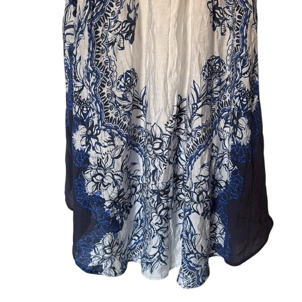 Free People Russian Plate Blue‎ Lace Back Hi-Low Dress Women's Small boho - Image 10