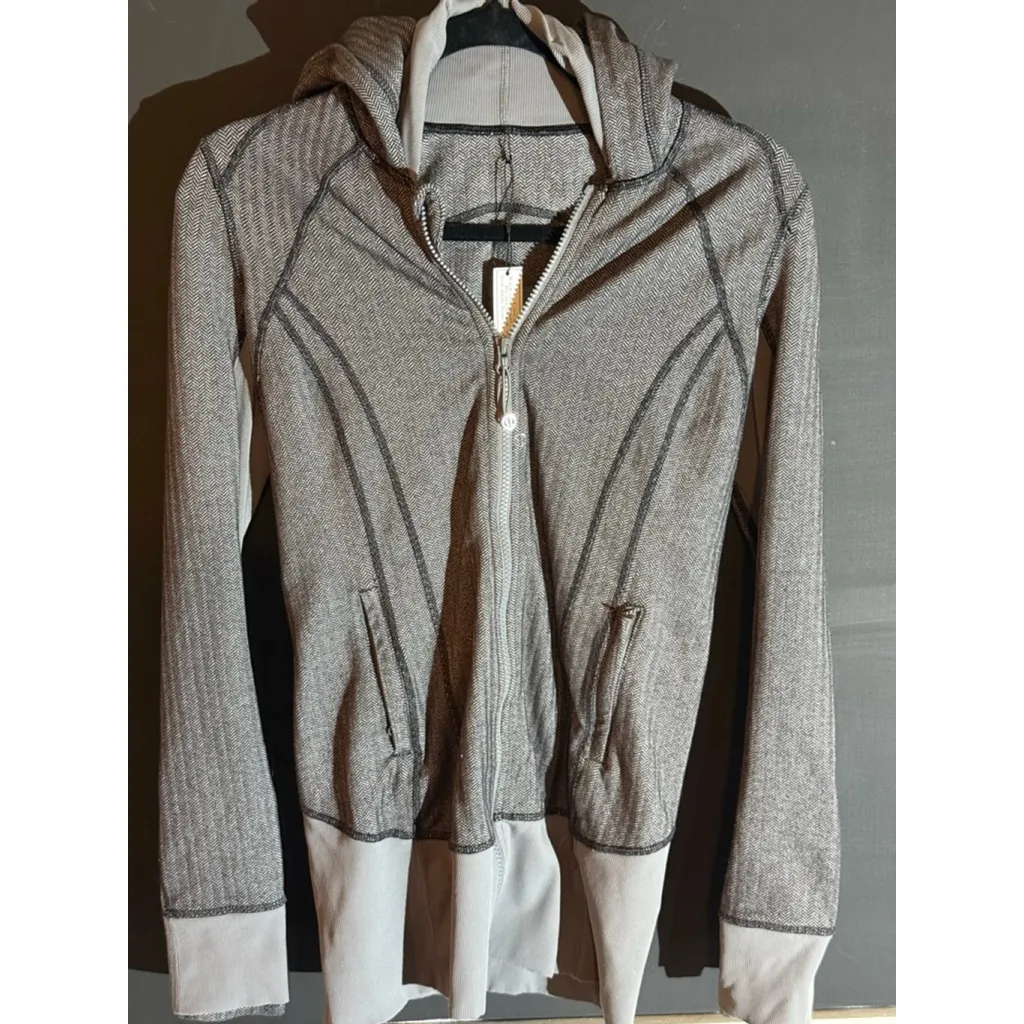 Lululemon Daily Practice Jacket Heathered Herringbone Heathered Black Black / Bl - Image 6