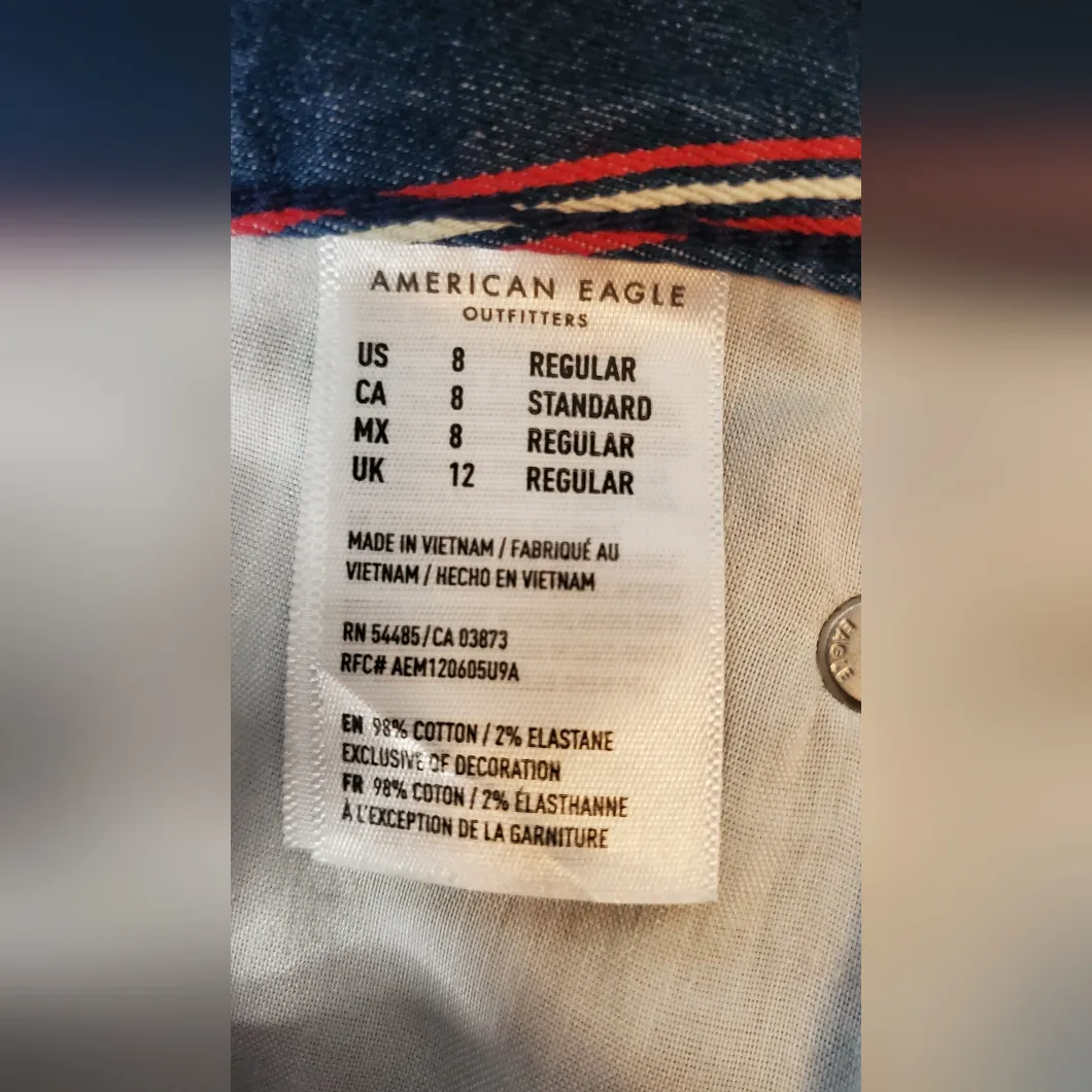 American Eagle Outfitters Blue and Red Mini Skirt Casual Size:8 - Image 4