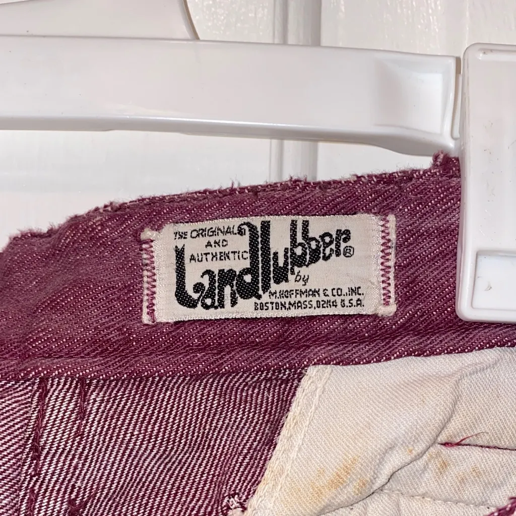 Women's70s Vintage Patchwork Flare Jeans Purple Size 24 - Image 2