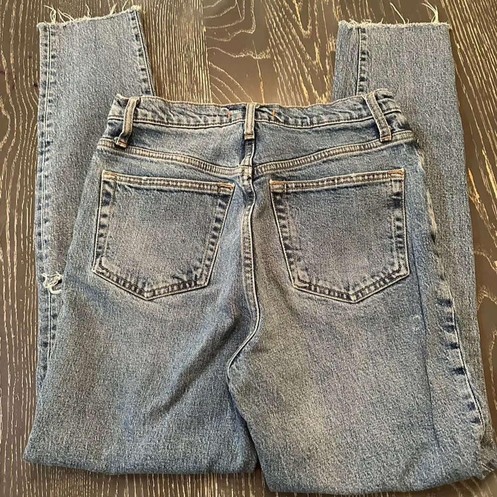 Free People Mariann High Rise Button-Fly Skinny Jeans Light Blue Women's Size 28 - Image 9