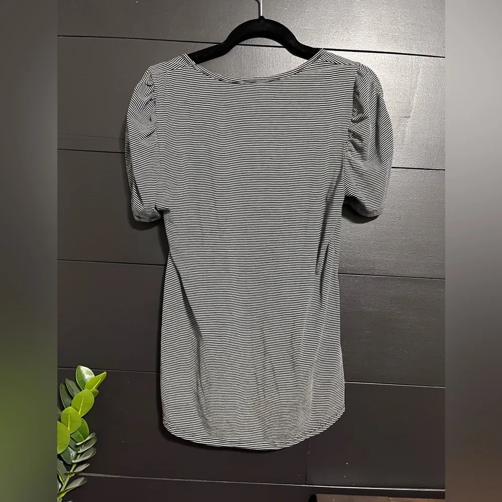 Belle Sleeve Vintage Y2K Striped Shirt Women’s Top Dressy Casual Size XL EUC - Image 4