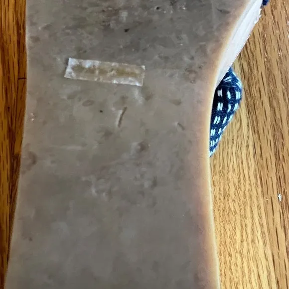 Loeffler Randall Taylor Wedge Sandals Womens‎ blue 7 Knotted Upper EUC - Image 8