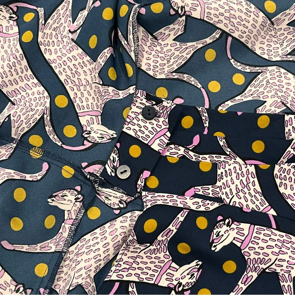 Kate Spade  Panther Dot Wrap Blouse Top - Image 9