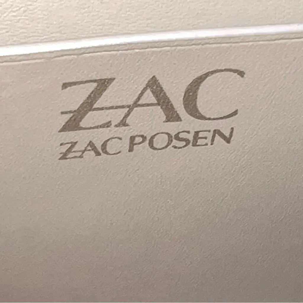 ZAC Zac Posen Taupe/Brown and Charcoal Crossbody Bag w/Branded Black Dust Bag Tan - Image 8