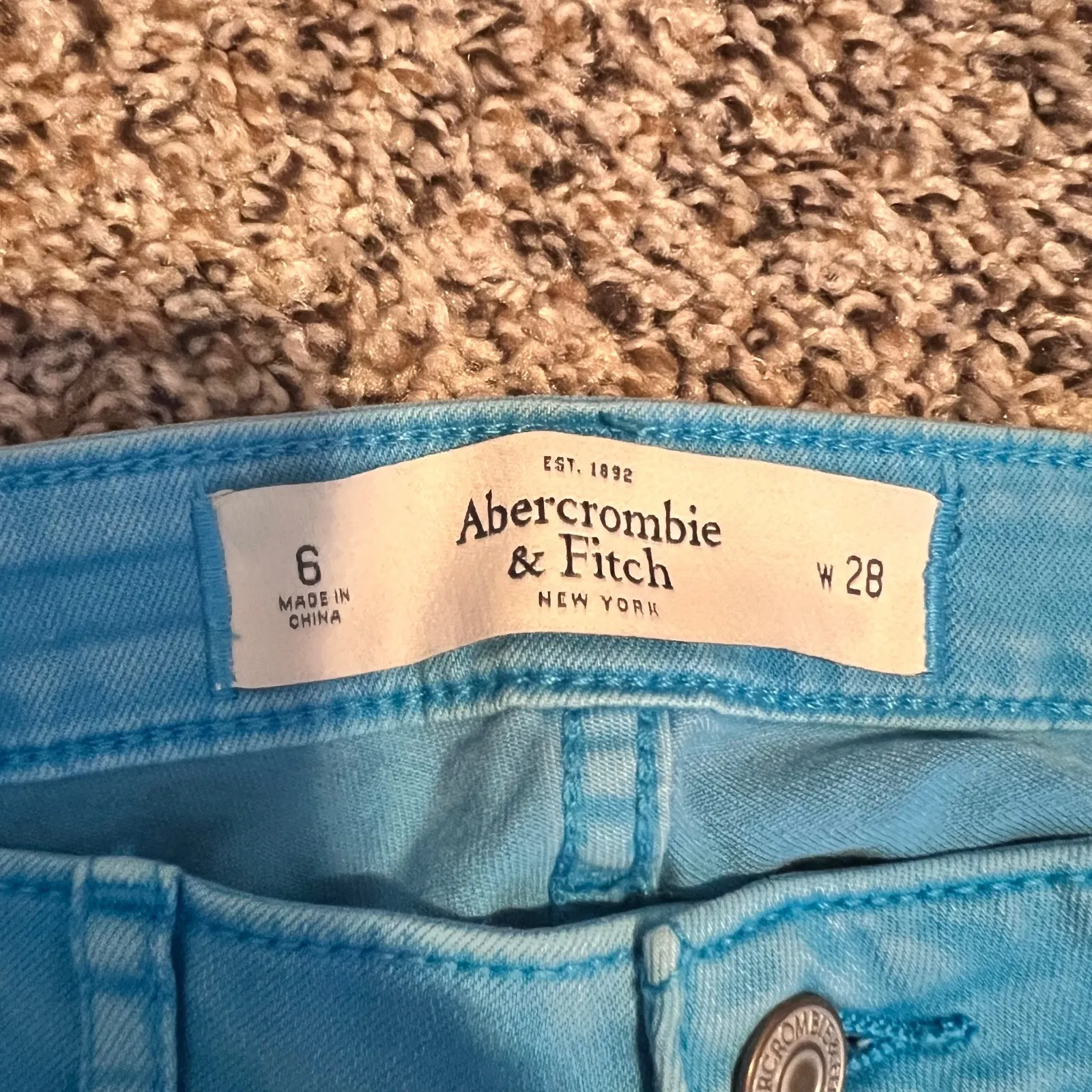 Abercrombie & Fitch Blue Denim Jeans‎ Comfort Stretch Size 6 - Image 2