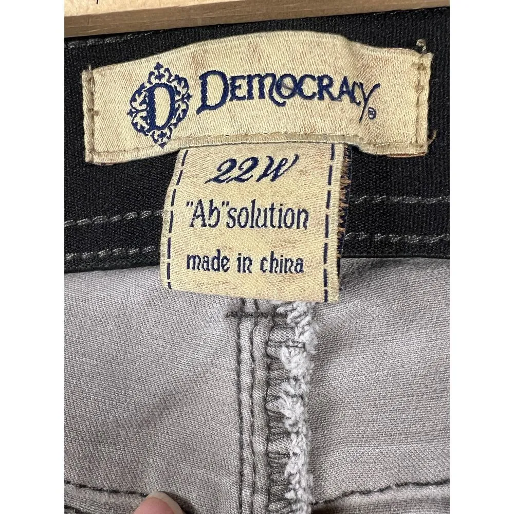 Democracy “Ab” solution Tummy Control Camouflage Jeans Zip Pockets Size 22W - Image 6