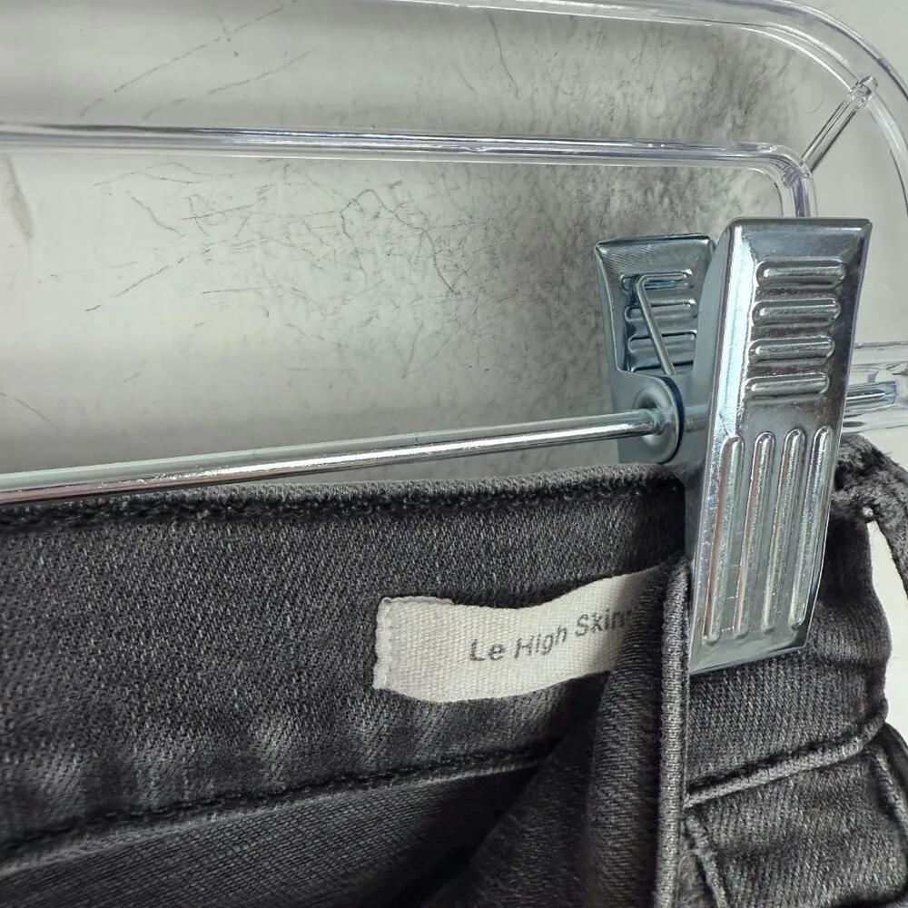 FRAME Le High Skinny Jeans in Faded Wash Gray Size 24 EUC - Image 6