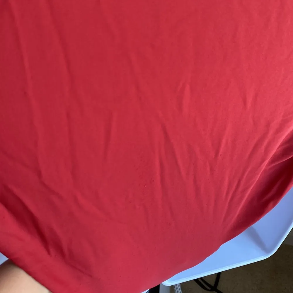 Ruched onepiece swimsuit size 6 molded cups built in bra red rust slimming - Image 4