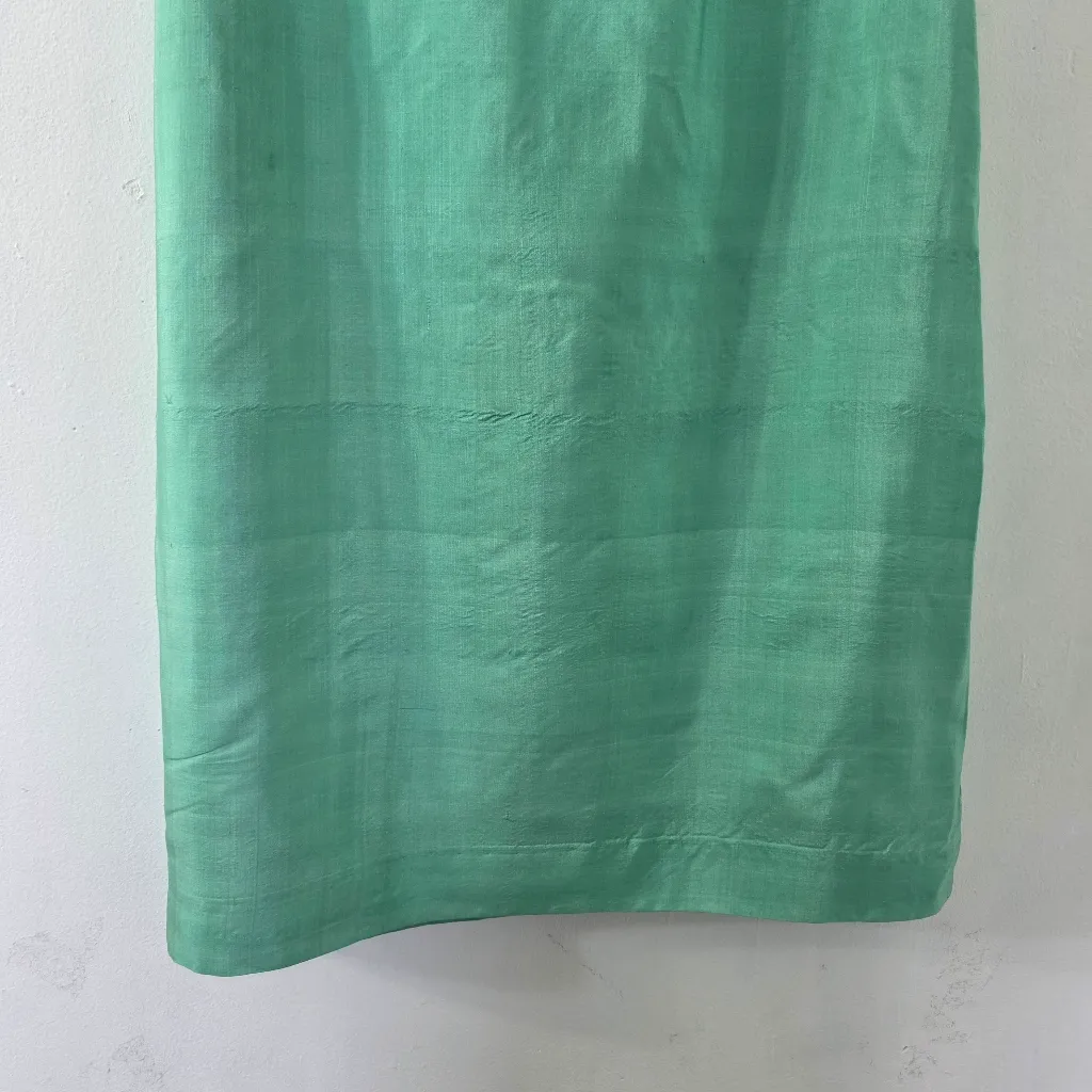 Vintage 100% Silk Mint Green Skirt Size 10 - Image 3