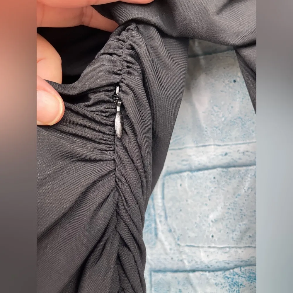 MAGDA BUTRYM Jersey Midi Dress With 3d Flower Applique size 34/4 Black - Image 8