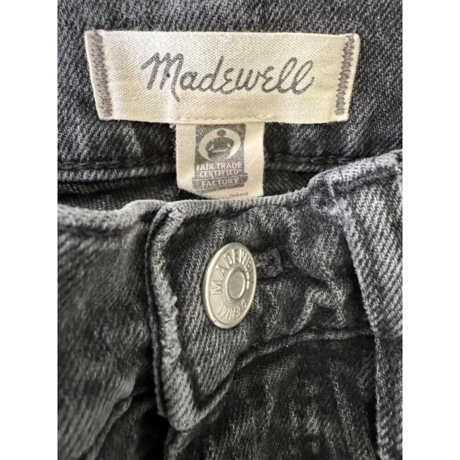 Madewell The Perfect Vintage Jean Straight Off Black Casual 25 - Image 3
