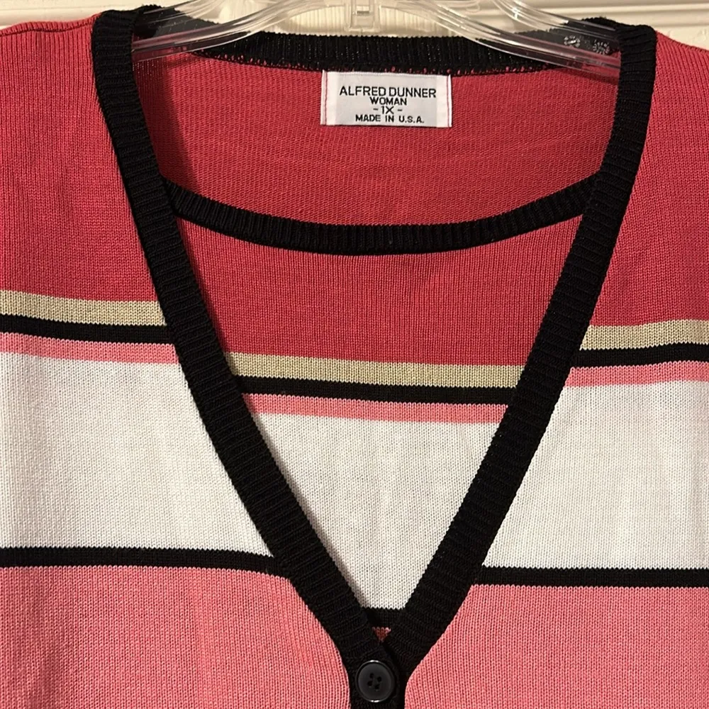 Vintage Alfred Dunner Stripe Sweater 1X - Image 2