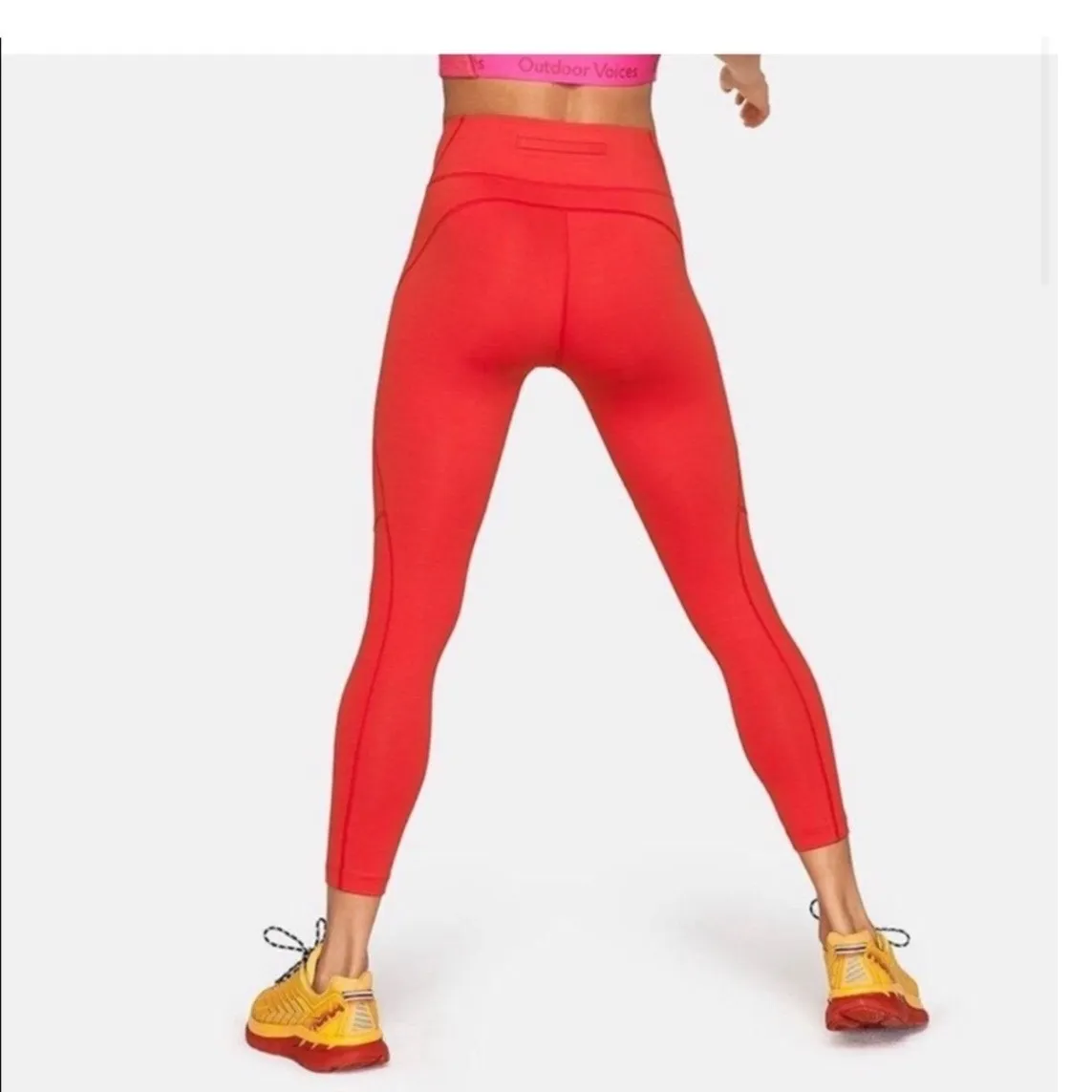 Outdoor Voices TechSweat Core 7/8 Leggings, Scarlet Red, Size L - Image 14