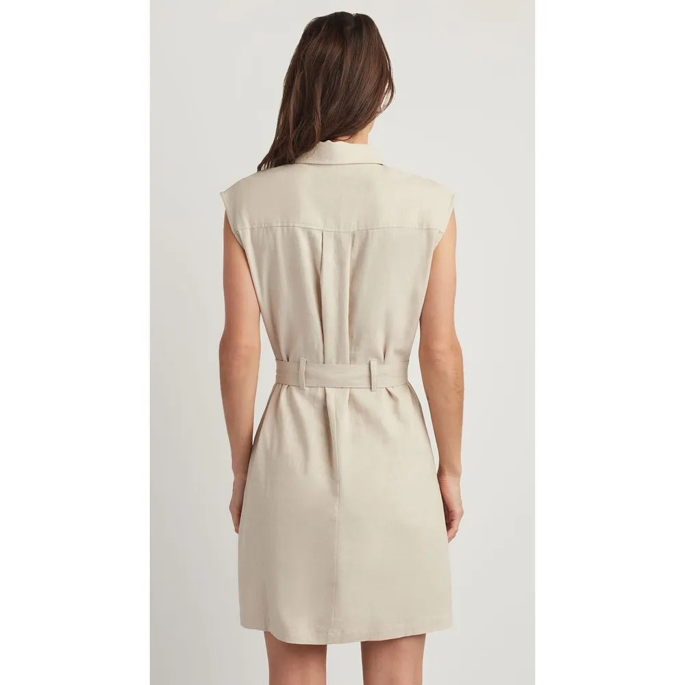 Ellen tracy LINEN BLEND SHIRT DRESS NWT small (b46 ) Ellen tracy LINEN BLEND SHIRT DRESS NWT small (b46 )