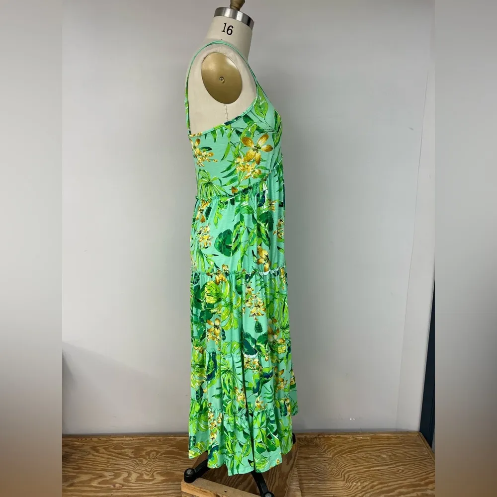 Emma & Michelle Floral Tiered Maxi Dress M - Image 9