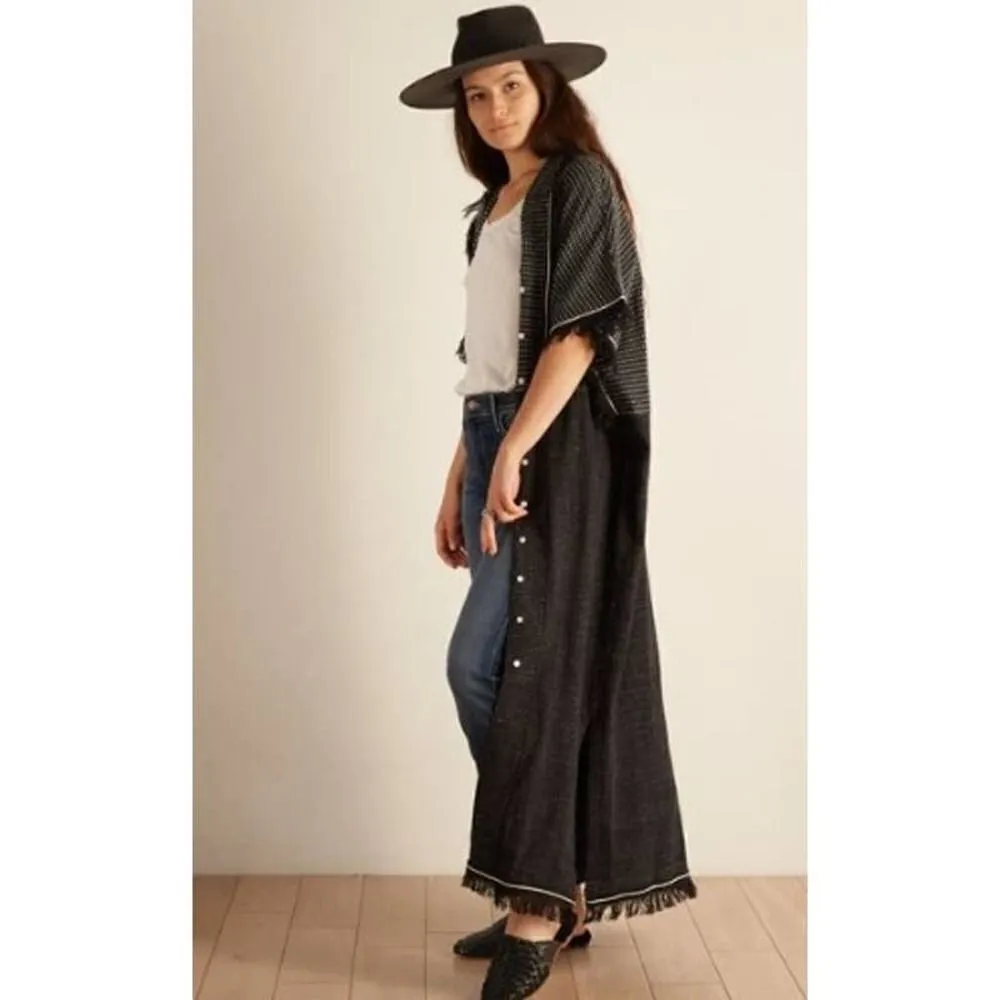 Mirth Malibu Duster Caftan Sz. S Black - Image 3