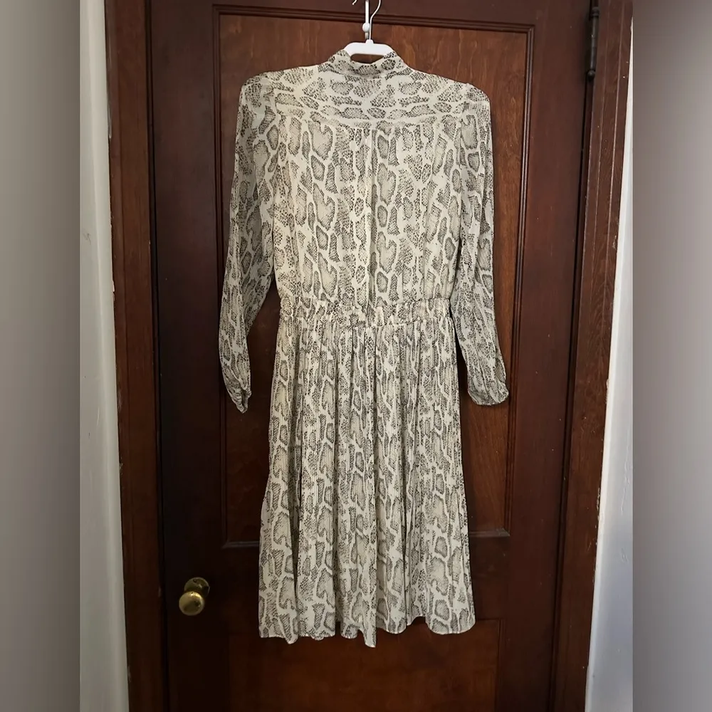 Anthropologie Current Air Olivia Snake-Printed Midi Dress XS - Image 3