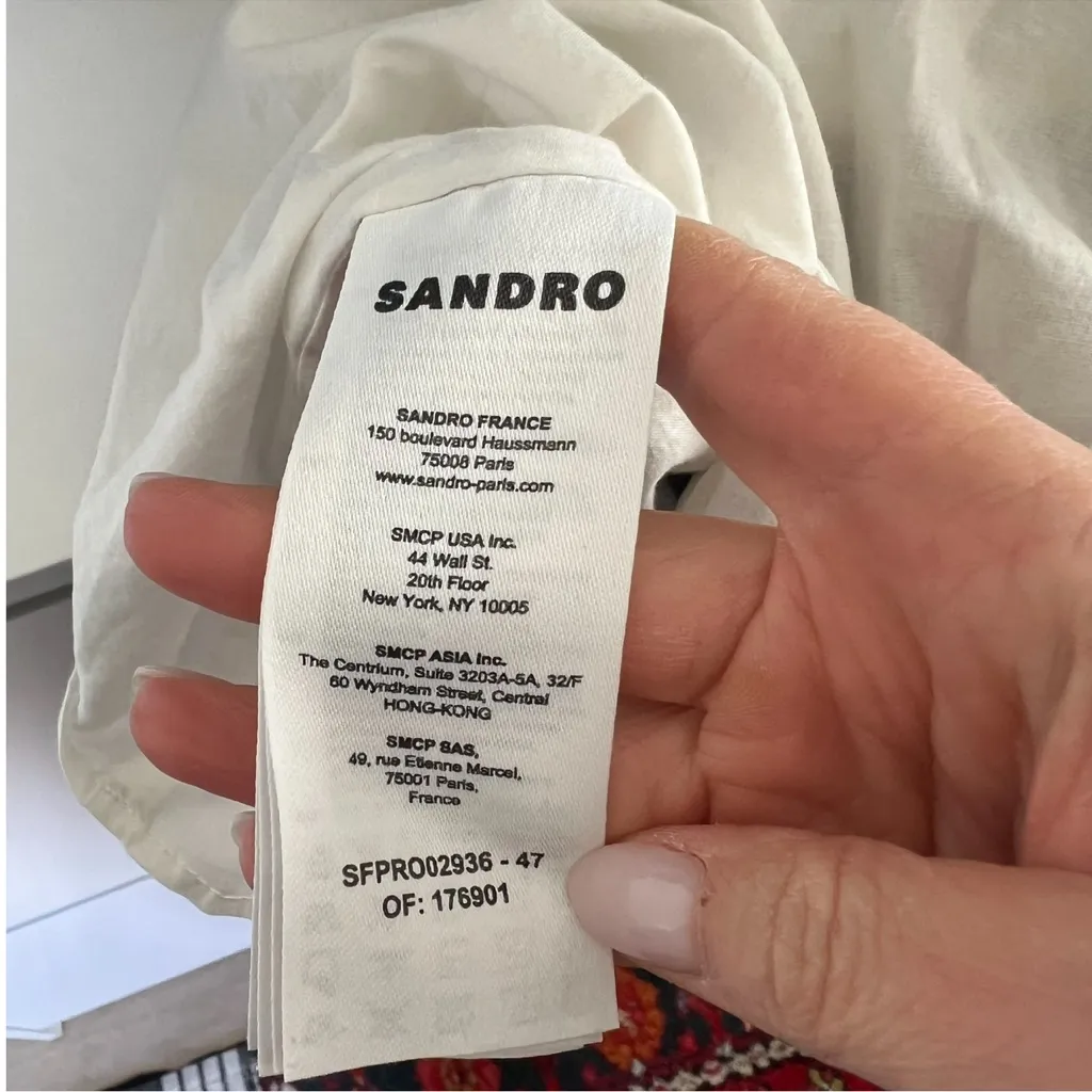 Sandro Yana Linen Blend Mini Dress in Blue - Image 8