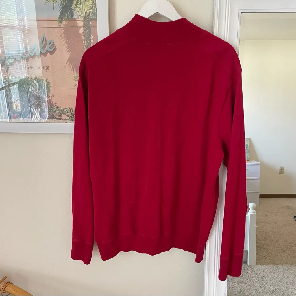 Polo Ralph Lauren Vintage 90s Y2K Henley Long Sleeve Sweatshirt Top in Men’s XL - Image 4