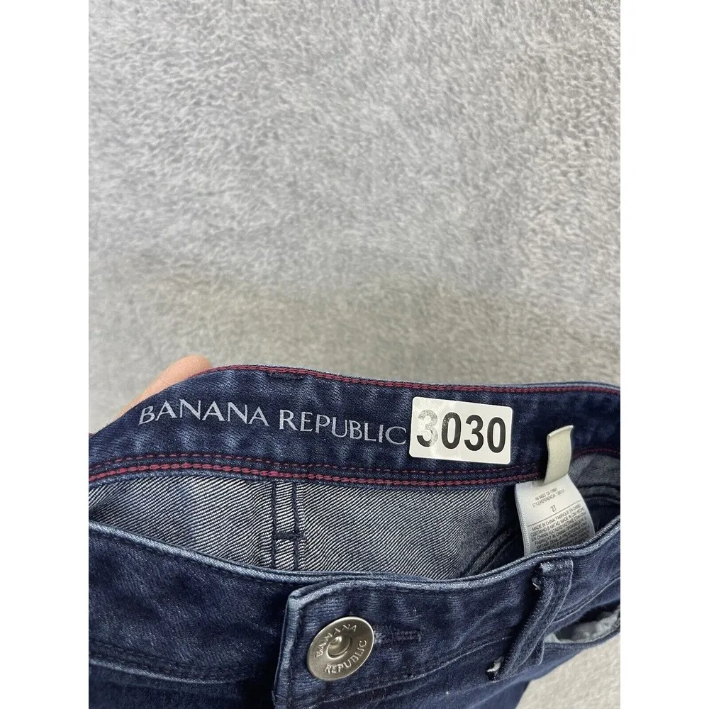 Banana Republic Women's Blue Denim Jeans Dark Wash Skinny Size 27 - Image 6