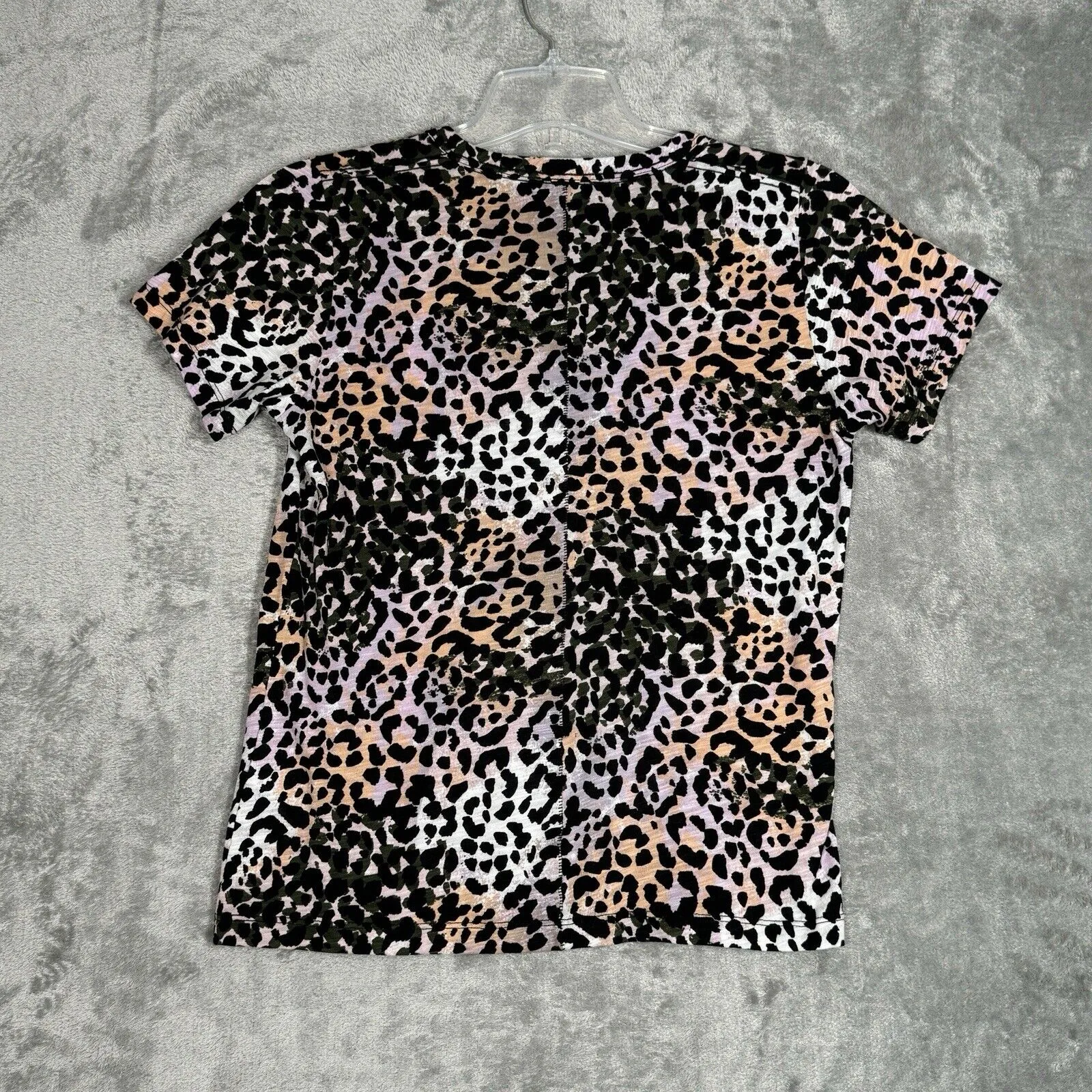 Veronica Beard Shirt‎ Womens XS Pink Black Leopard Cheetah T Shirt Tee Casual - Image 3