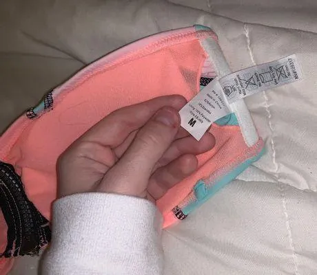 strapless zip up bikini top Pink Size M - Image 4