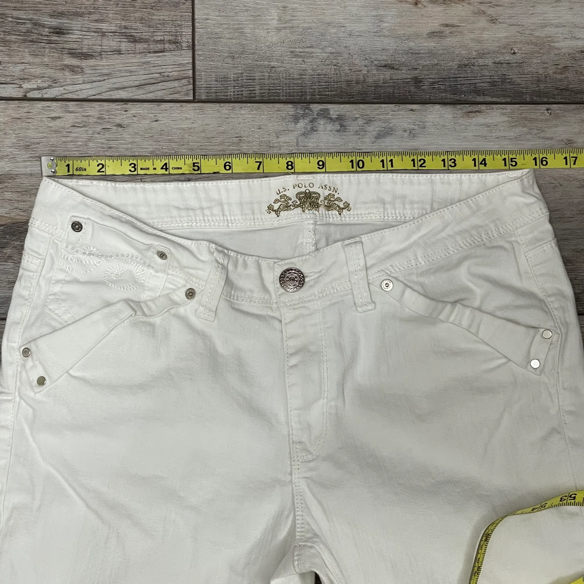 U.S. Polo Assn. Midrise White Skinny Jeans Size 10 - Image 6