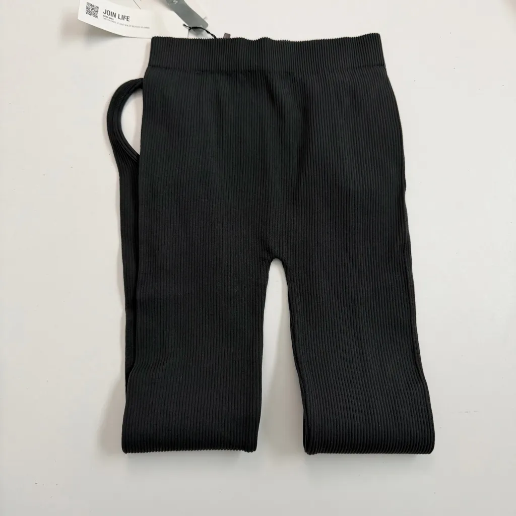 Zara Leggings Stirrups Tights Ribbed Limitless Contour Collection Dark Green - Image 4