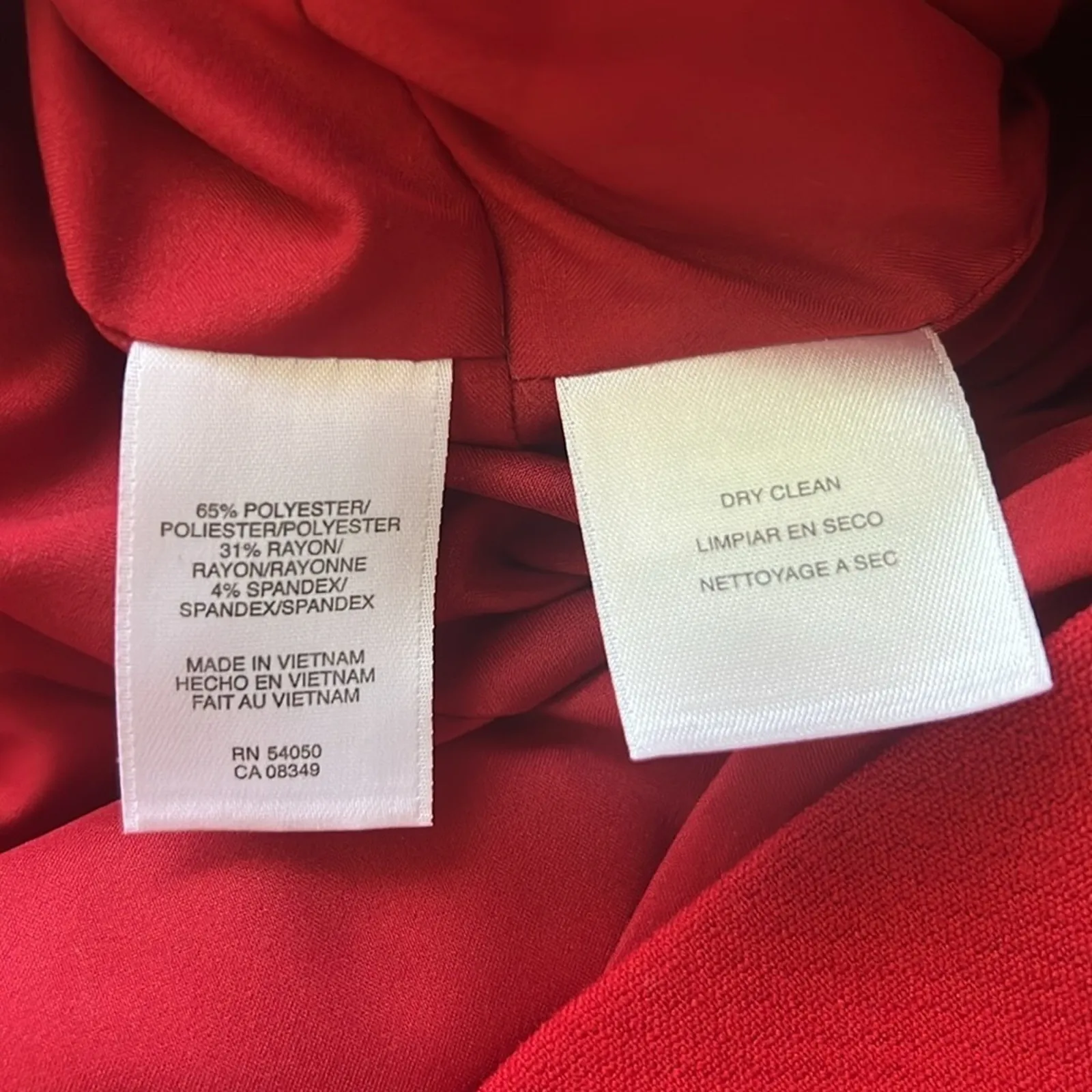 Anne Klein Sheath Dress Womens 10 Red Sleeveless Modest Classy Holiday Timeless - Image 5