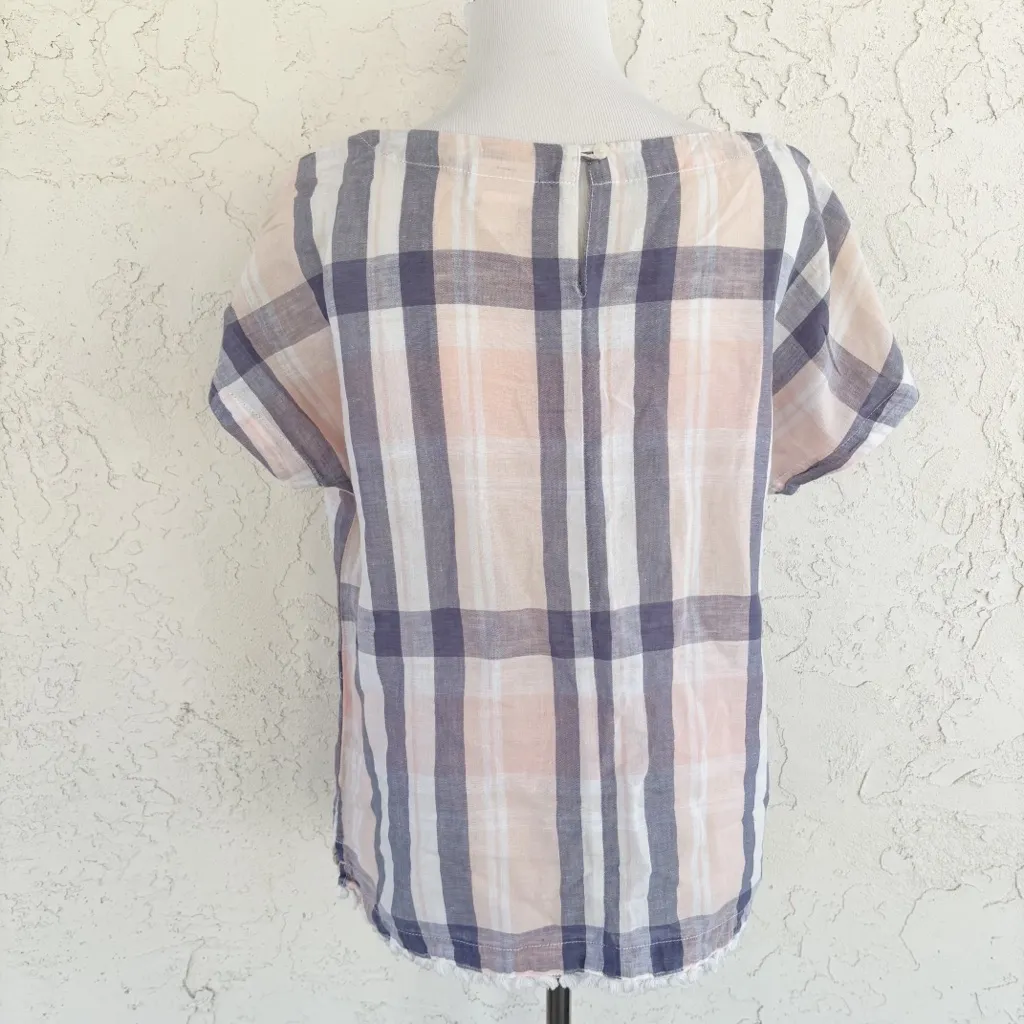 Liz Claiborne Soft Pink and Gray Checkered Blouse - Image 2