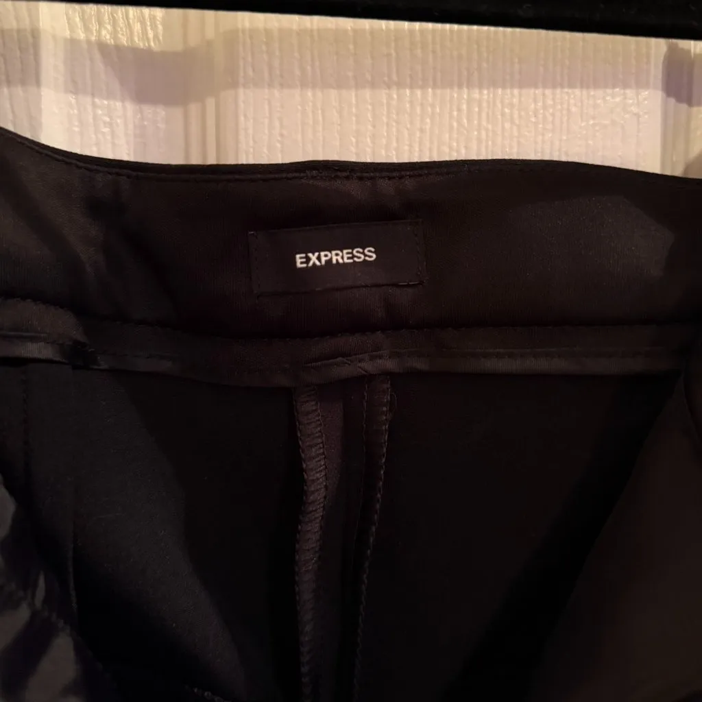 Express Black Editor Straight Ankle Trouser Pants 10S Short - Image 7