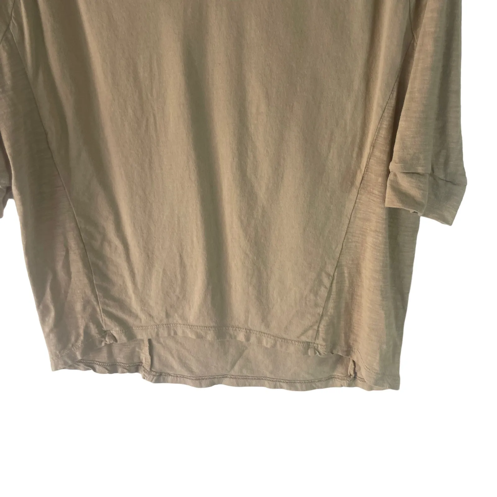 Chip + Pepper Women's Size XS Tan 3/4 Sleeve Round Neck‎ Soft Modal Top - Image 3