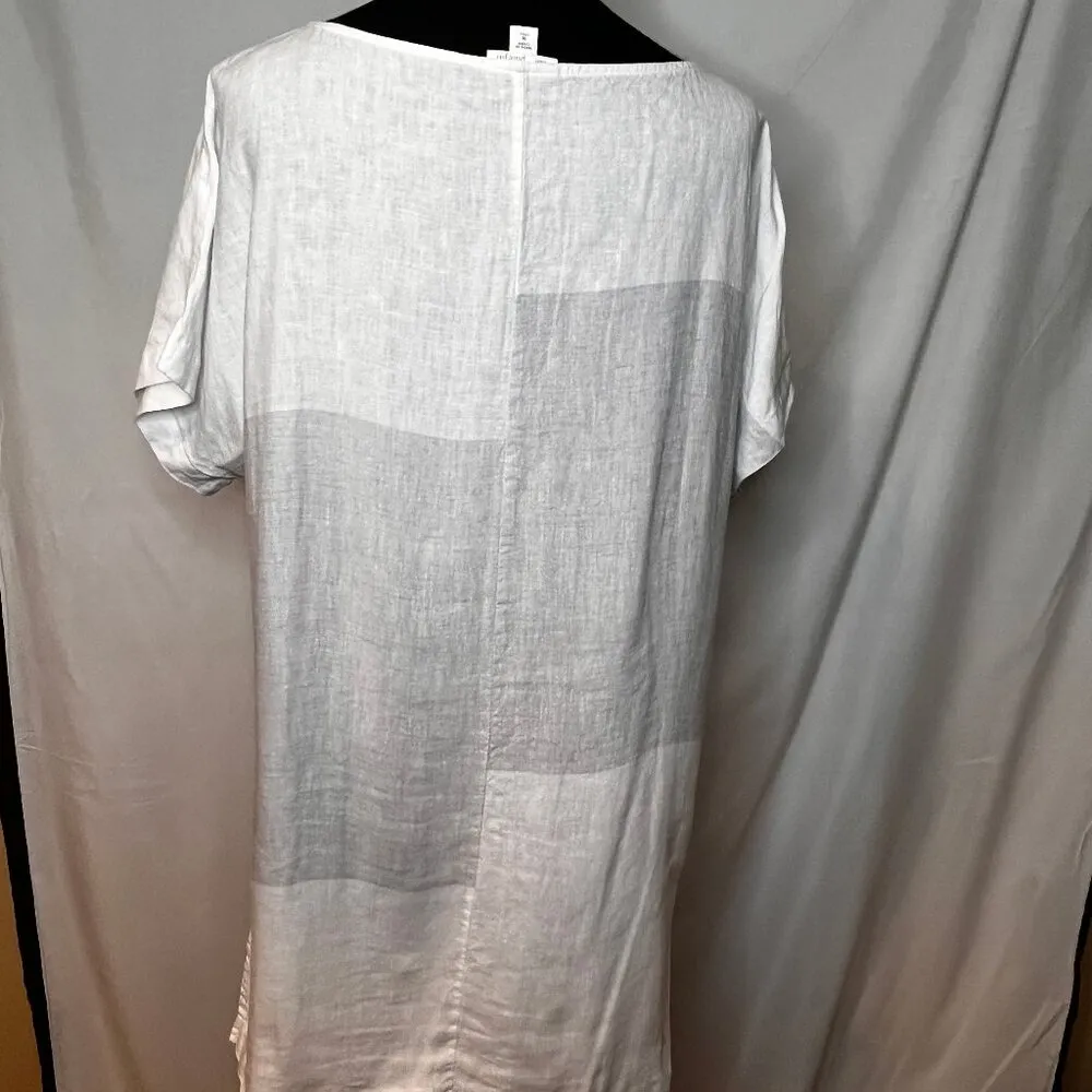 J Jill Pure Top M Tall Linen Loose Fit Boxy Tunic Lagenlook Coastal Beach White Size undefined - Image 6