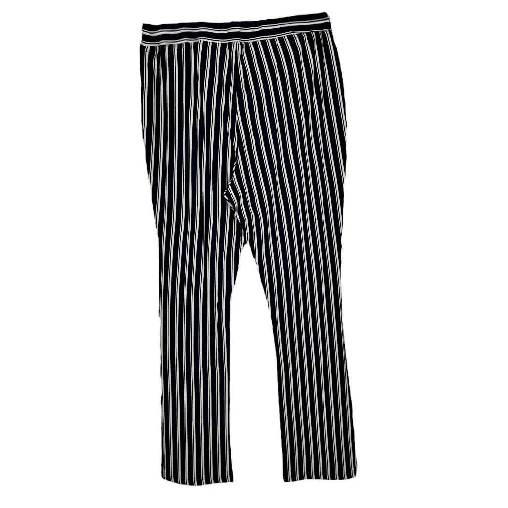 ROAMAN’S Blue White Striped Pants Size 18W Tall - Image 2