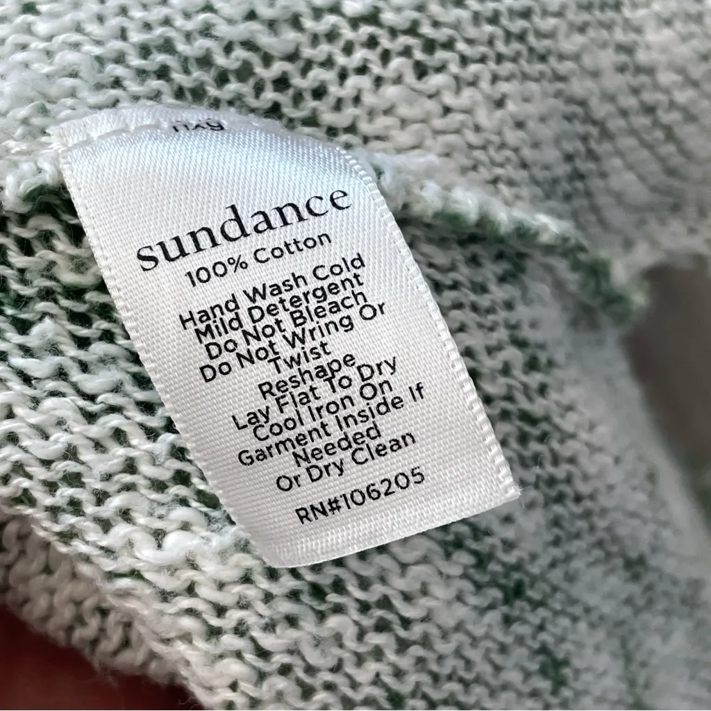 Sundance Fia Sweater embroidered tapestry knit womens Green (large) boho coastal - Image 5